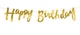 Гірлянда з написом "Happy Birthday" золота 1,5 метра - зображення 2