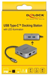 Док-станція Delock USB Type-C 87742 HDMI/RJ-45/USB/PD 3.0 с LED подсветкой Grey (4043619877423) - зображення 4