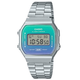 Часы Casio A168WER-2AEF в серебристом цвете с бирюзовым оттенком. - изображение 1