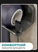 Органайзер держатель для фена и плойки, подставка в ванную комнату крепление без сверления настенный Черный (CJO-028) - изображение 10