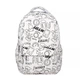 Рюкзак Lesko 601928 White 20L с надписями и рисунками подростковый белый - изображение 1