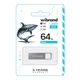 Флеш память USB Wibrand 64 GB Shark USB 2.0 Silver (36914_3609516) - изображение 2