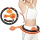Розумний масажний гімнастичний обруч для схуднення Intelligent Hula Hoop з обтяжувачем Чорний/Жовтогарячий INHH-2 - зображення 1