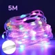 Светодиодная гирлянда RGB IC 5 м, разноцветная от USB с пультом и управлением с телефона IP68 - изображение 3