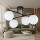 Потолочная люстра "Modern Globe Cluster" с 4 плафонами (56-XPR150F-4 BK+WH) - изображение 2