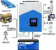 Комплект резервного живлення EASUN сонячний інвертор + LiFePo4 24V 100aH 2560Wh акумулятор із вбудованою BMS + кабель 50 см - зображення 2