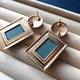 Серьги бижутерия Большие камни Accessories Синие - изображение 6