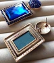 Серьги бижутерия Большие камни Accessories Синие - изображение 10