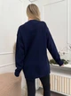 Жіночий джемпер оверсайзз ведмедиком ONE SIZE синій (5003) - зображення 8
