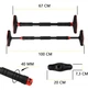 Турник раздвижной Cornix Pro 67-100 см Black/Red (XR-0283) - изображение 10