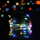 Светодиодная новогодняя гирлянда - нить на батарейках RD-302, 10 метров, 100 LED Разные цвета - изображение 2