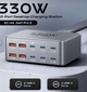 Зарядний пристрій Asometech 330W 10в1 4хType-C|6xUSB - зображення 1