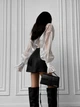 Жіноча спідниця-шорти із еко-шкіри Uaclothes 42-44 Чорний (like35161-155811349) - изображение 3