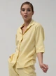 Піжама (сорочка + штани) жіноча бавовняна Leinle Beautiful Lady 1645 S Жовта (4821645690372) - зображення 3