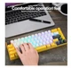 Клавиатура игровая механическая Motospeed BK-67 Wireless Yellow-White Outemu Switch Red - изображение 9