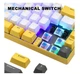 Клавиатура игровая механическая Motospeed BK-67 Wireless Yellow-White Outemu Switch Blue - изображение 3