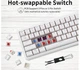 Клавіатура механічна ігрова Motospeed SK-66 Wireless White Hot Swap Gateron Red - зображення 6