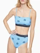 Комплект білизни (топ S + трусики стрінги S) Calvin Klein CK ONE блакитний - изображение 1