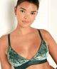 Бюстгальтер жіночий бралет Victoria's Secret Pink велюровий S Зелений - изображение 3