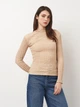 Футболка женская Zara 3644/805 M Бежевая (03644805613033) - изображение 1