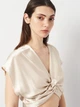 Футболка женская Zara 3666/175 XL Бежевая (03666175307053) - изображение 4