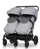 Прогулянкова коляска для двійні EasyGo Echo Grey коляска для погодок візок для близнят дитяча коляска для двійнят - зображення 2