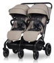 Прогулянкова коляска для двійні EasyGo Echo Beige, коляска для погодок візок для близнят дитяча коляска для двійнят - зображення 1