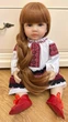 Велика вінілова лялька ручної роботи Марічка в українському вбранні Reborn Baby Doll - зображення 3