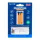 Аккумулятор литий-ионный Quantum USB Li-ion AAA 1.5V 550mAh с кабелем Type-C для зарядки - изображение 1