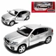 Детская металлическая машинка BMW X6 игрушечная коллекционная масштабная железная авто модель игрушка для детей БМВ х6 открываются двери серая 12.5 см - изображение 1