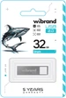 Флеш память USB Wibrand Shark 32GB USB 2.0 Silver (WI2.0/SH32U4S) - изображение 2