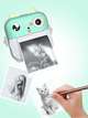Детский мини фотоаппарат Andowl C6 2.4" со встроенным принтером моментальной печати Бирюзовый + 3 рулона бумаги (1064-8b) - изображение 3