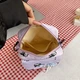 Cумка-мессенджер кросс-боди для девочек Куроми, Kuromi на регулируемом ремешке, фиолетовая SU0004 - изображение 3