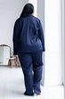 Пижама классическая брючная батал MiaNaGreen Пс1300 62 Синий - изображение 4