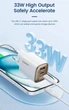 Зарядное устройство Toocki 33W GaN TypeC USB LED-дисплей PD+QC Быстрая зарядка для Apple iPhone, iPad, Samsung, Xiaomi Black (6976018376601) - изображение 11