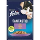 Вологий корм FELIX Fantastic для дорослих котів шматочки в желе з ягням 85 г - изображение 1