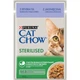 Вологий корм CAT CHOW Sterilised для дорослих котів після стерилізації шматочки у підливці з ягням та зеленою квасолею 85 г - изображение 1