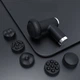 Ручной мышечный массажёр аккумуляторный Fascial Gun Vibro Head расслабляющий массажный пистолет антицеллюлитный, 5 насадок Черный - изображение 5