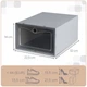 10 × шухляд для взуття 4convy 22,5 X 14 X 32 см відтінки сірого, органайзер для взуття, набір шухляд для шафи - зображення 3