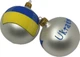 Новорічна ялинкова іграшка скляна на ялинку куля патріотична - изображение 1