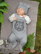 Дитячі повзунки для новонароджених Pinokio Le Tigre Sleepsuit 62 см Grey (5901033279959) - зображення 1