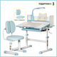 Комплект мебели Evo-Kids BD-24 стол + стул + полка + лампа Blue (BD-24 BL) - изображение 4