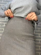 Спідниця жіноча My fashion 478 в'язка широкий рубчик розріз середня довжина 44-48 сіра - зображення 4