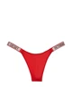 Трусики Victoria's Secret стринги со стразами красные S - изображение 1