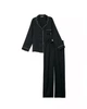 Піжама Victoria's Secret Glazed Satin Long Pajama Set Black Logo розмір S - зображення 3