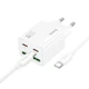 Сетевое зарядное устройство Hoco N55 20W 2C+2U + кабель Type-C to Type-C - White - изображение 2