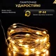 Гирлянда роса 10 метров USB 100 LED светодиодов капля зеленая проволока - изображение 3