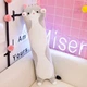 Іграшка-подушка Кіт Батон сірого кольору з білим 70 см - зображення 2