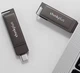 Флешка Двосторонняя Брелок Поворотная 2 в 1 для ПК и телефона Lenovo Thinkplus MU233 USB 3.0 + Type-C OTG 128 гб Black - изображение 2