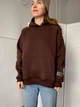 Худи теплый оверсайз на флисе Ballet Grace с капюшоном унисекс Шоколад 42-46 (XS-S) - изображение 3